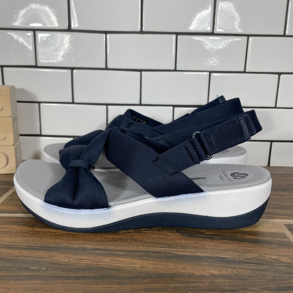 Clarks Arla Primrose Shoes Womens Size 9.5 Blue Cloudsteppers Slingback Sandals